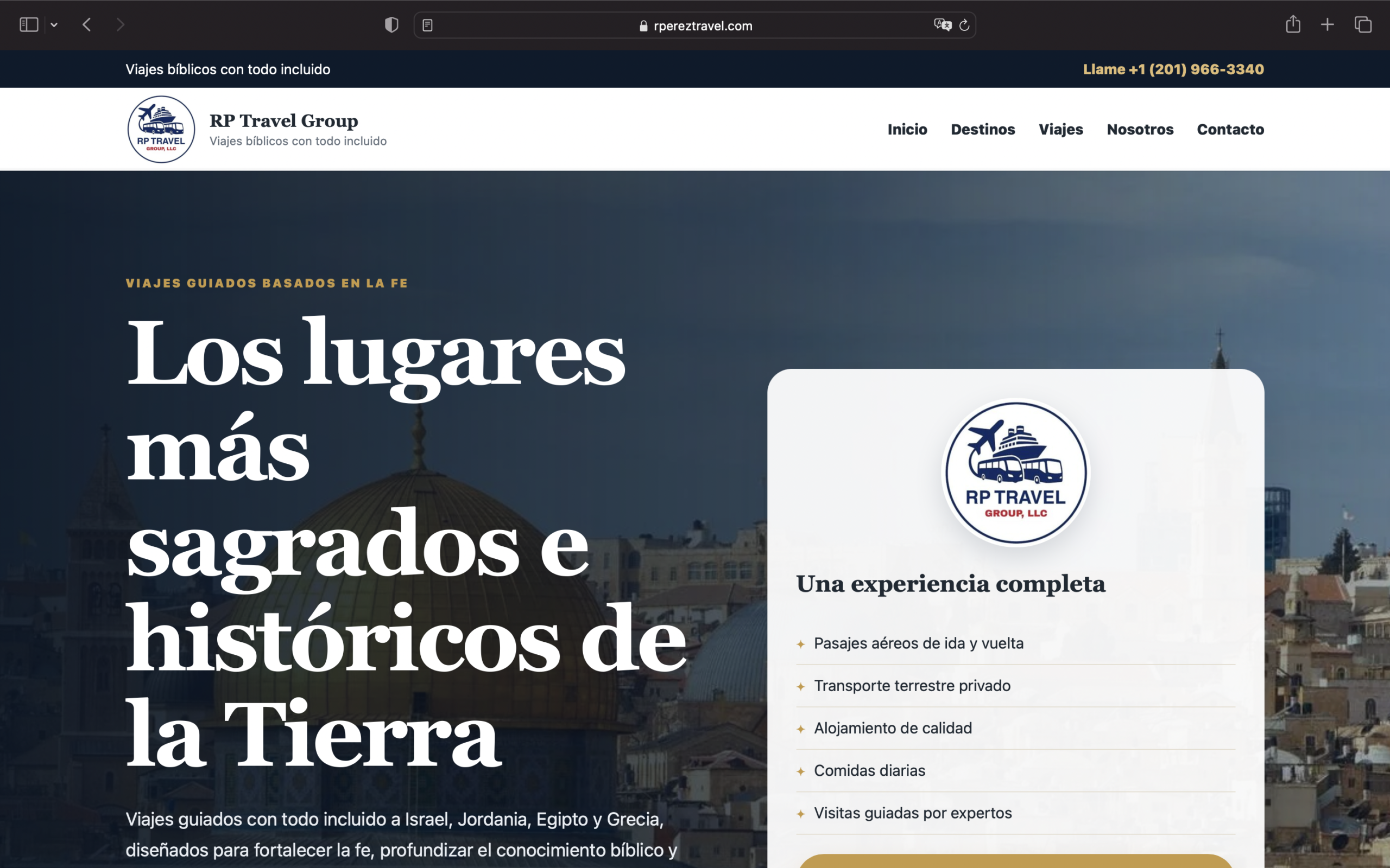 RP Travel Group desktop website