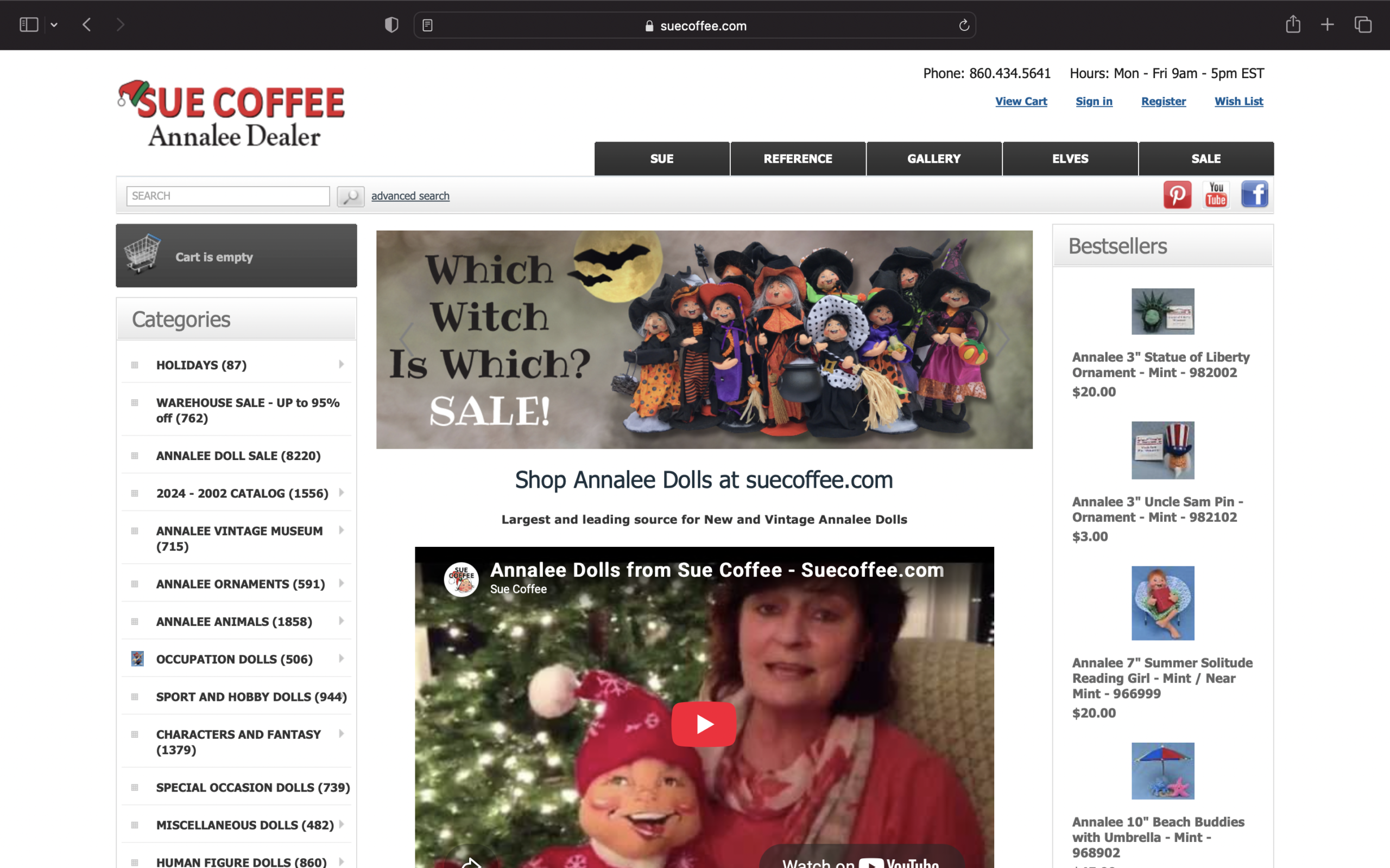 Sue Coffee desktop website