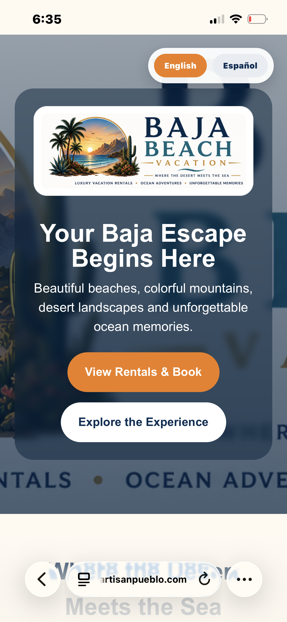 Baja Beach Vacation mobile