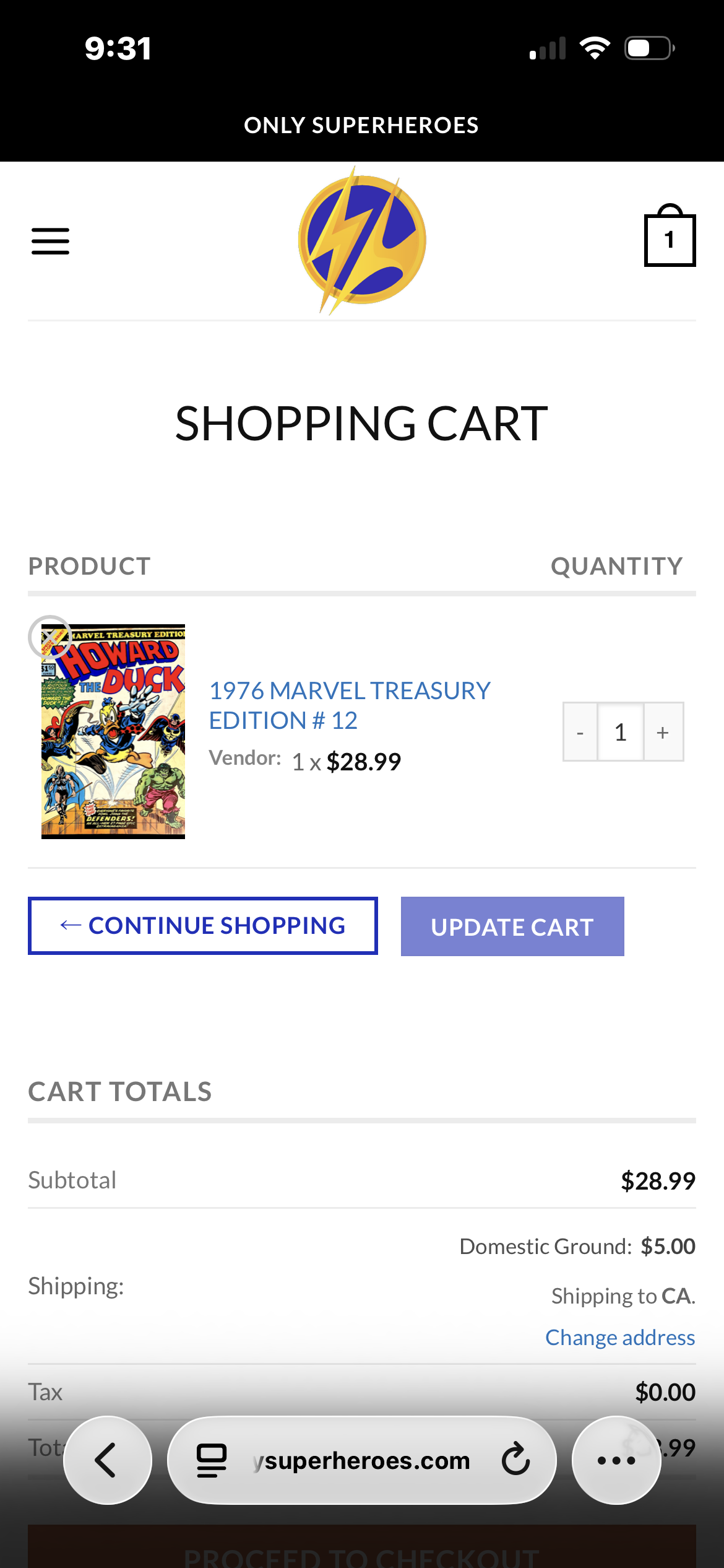Only Super Heroes mobile website