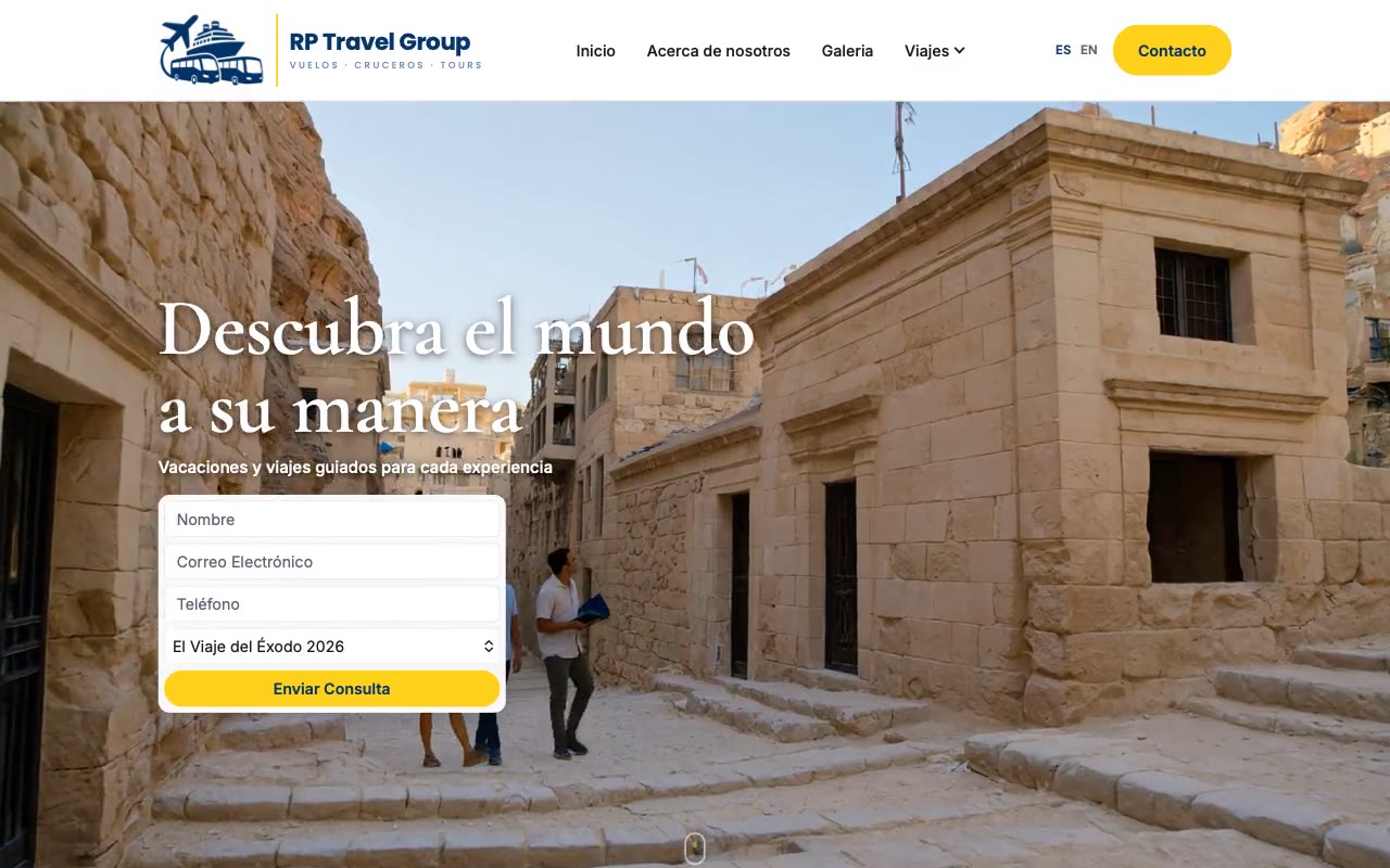 RP Travel Group website