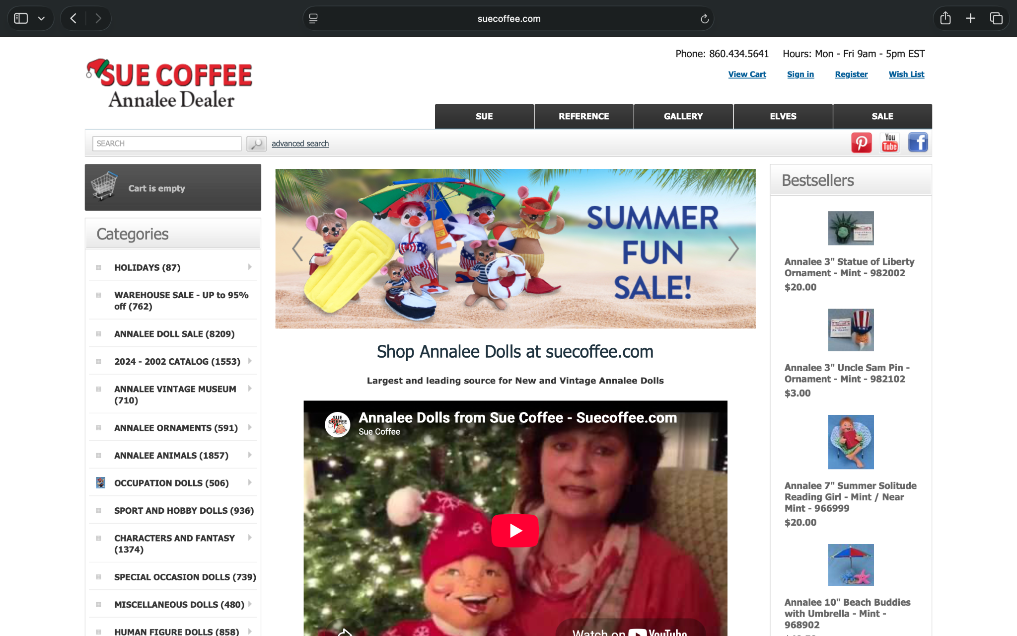 Sue Coffee website desktop